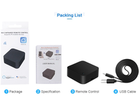 Télécommande universelle pour la domotique intelligente avec mode automatique, application TuyaSmart, matériau ABS - Commutateur WIFI+IR+RF via iOS/Android