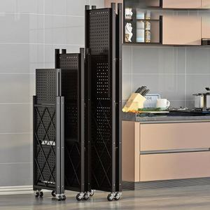Estante de Cocina Plegable y Giratorio de Acero con 5 Cajones, Ruedas y Resistente al Agua para Verduras y Frutas - Product Image 4