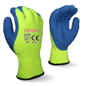 Ente Safety Canada Populair Selling Style Crinkle Coat Acryl Gebreide Voering Badstof Geborsteld Werk Geïsoleerde Handschoenen