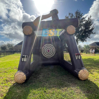 Jeu de lancer de hache gonflable pour adultes et enfants, jeu de fléchettes à hache pour le plaisir en plein air, jeux gonflables de carnaval