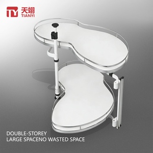 Space Saving Kitchen Cabinet Blind <b>Corner</b> Solution with Pull Out Swing Tray and Modern Magic <b>Corner</b> Organizer Drawer <b>Basket</b> - Product Image 2