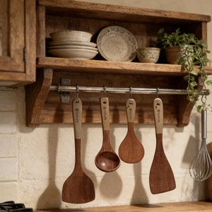 Wooden Spatula Set 5 Pieces Food Grade Cooking Utensils For Kitchen Use - Product Image 2