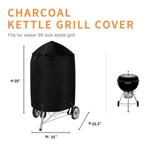 Funda Protectora para Parrilla <span class=keywords><strong>de</strong></span> Carbón <span class=keywords><strong>Weber</strong></span> <span class=keywords><strong>de</strong></span> 26 Pulgadas, Resistente al Agua, al Polvo y a los Rayos UV, Fabricada con Tela Oxford Resistente - Product Image 2