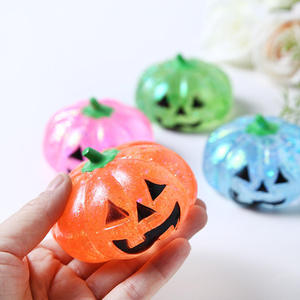 Yanxi luxe fait à la main TPR Halloween citrouille Maltose Squeeze Ball Squishy soulagement du Stress Fidget jouet pour les cadeaux de fête - Product Image 6