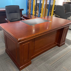 Classe in legno capo tavolo da ufficio ufficio di lusso executive scrivania con armadio per le ditte di contabilità - Product Image 3