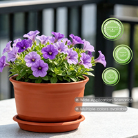 Pot de fleurs en résine PP épaissie avec trou de drainage, design minimaliste, durable, 2,12 L, pour jardinage, arrosage domestique, plantes succulentes