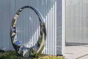 Sculpture de cerceau en acier inoxydable 316L personnalisée oeuvre de signature pour l'<span class=keywords><strong>immobilier</strong></span> de luxe - Product Image 6