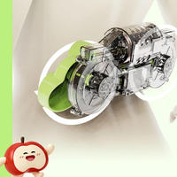 Appareil de massage cervical rechargeable Apple-sharp, masseur lombaire et dorsal, fonction musicale, coussin de massage