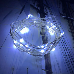 Ấm Trắng AA pin hoạt động 2M LED bạc dây cổ tích mặt trăng LED Đèn dây - Product Image 3