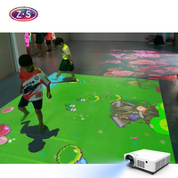 Système de plancher de jeu interactif de saut à plusieurs niveaux personnalisable Cartographie de sol interactive en métal pour aire de jeux