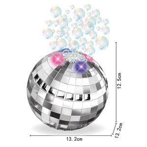 Machine à bulles disco en plastique, boule argentée rotative automatique, jouet souffleur pour fêtes - Product Image 3