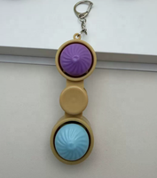 Meilleures ventes : Porte-clés Fidget Spinner lumineux Bao Bun LED, jouet anti-stress à pression pour adultes et enfants, breloque de sac