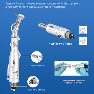 Pieza de mano dental de alta calidad con botón pulsador, 20.000 RPM, relación de transmisión 1:1, pulverización de agua externa y velocidad lenta - Product Image 3