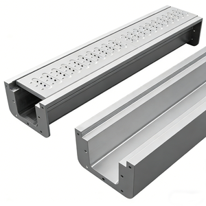 نظام تصريف على شكل حرف U من الفولاذ المقاوم للصدأ 201/304 بمقاس مخصص، تصريف أرضي خطي OEM للساحات الخارجية ومواقف السيارات - Product Image 6