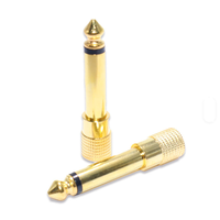 Neuer Großhandels-Audioadapter für Frauen, vergoldeter Mono-1/4-Zoll-auf-1/8-Zoll-Klinkenstecker-Konverter, geeignet für Mikrofone.