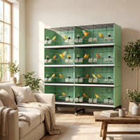 Vente en gros de cages à oiseaux en métal blanc de haute qualité pour canaris, pinsons dorés, moineaux gris, grands hibiscus jaunes dorés