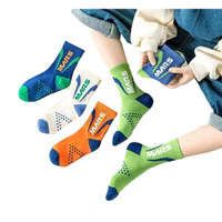 Chaussettes de sport pour enfants printemps-automne, motif dessin animé jacquard, respirantes, absorbant la transpiration, anti-odeur, en coton peigné, tube long
