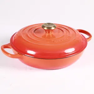 cast iron enamel cookware pot 30cm stew soup pot rice cooker belly pot