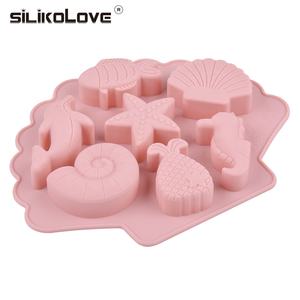 SILIKOLOVE Factory 7 Hohlraum Fisch Seestern Form Süßigkeiten Formen LFGB Platin Antihaft BPA Kostenlose Silikon Kuchen Dekoration Form - Product Image 2