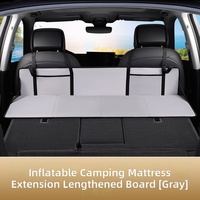 Planche d'extension pliable pour siège arrière avec protection d'appuie-tête et matelas non gonflable – Organisateur de voyage et de camping