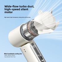 Nouveau modèle 2026 – Ventilateur portable à refroidissement semi-conducteur, rechargeable par USB, pliable, haute vitesse, mini-moteur sans balais pour extérieur