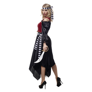 Costume de Pirate Femme Adulte pour Halloween Sexy <span class=keywords><strong>Film</strong></span> et TV Jeu de Rôle Vêtements avec Robes Pantalon Chapeau Écharpe Imprimé Techniques - Product Image 2