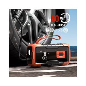 Arrancador de Baterías para Automóvil de 12 V, Banco de Energía, Linterna, Inflador de Neumáticos, Todo en Uno, Capacidad de Batería - Product Image 1