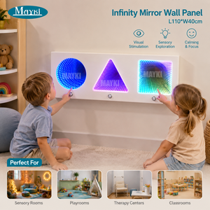 Specchio a tunnel infinito a LED regolabile in acrilico per ambienti sensoriali educativi, pannello a specchio infinito per l'autismo - Product Image 2