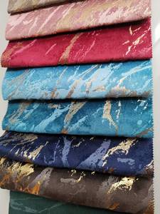 LIXIANG <span class=keywords><strong>Lot</strong></span> de tissu polyester collé en <span class=keywords><strong>velours</strong></span> métallisé doré - Product Image 2