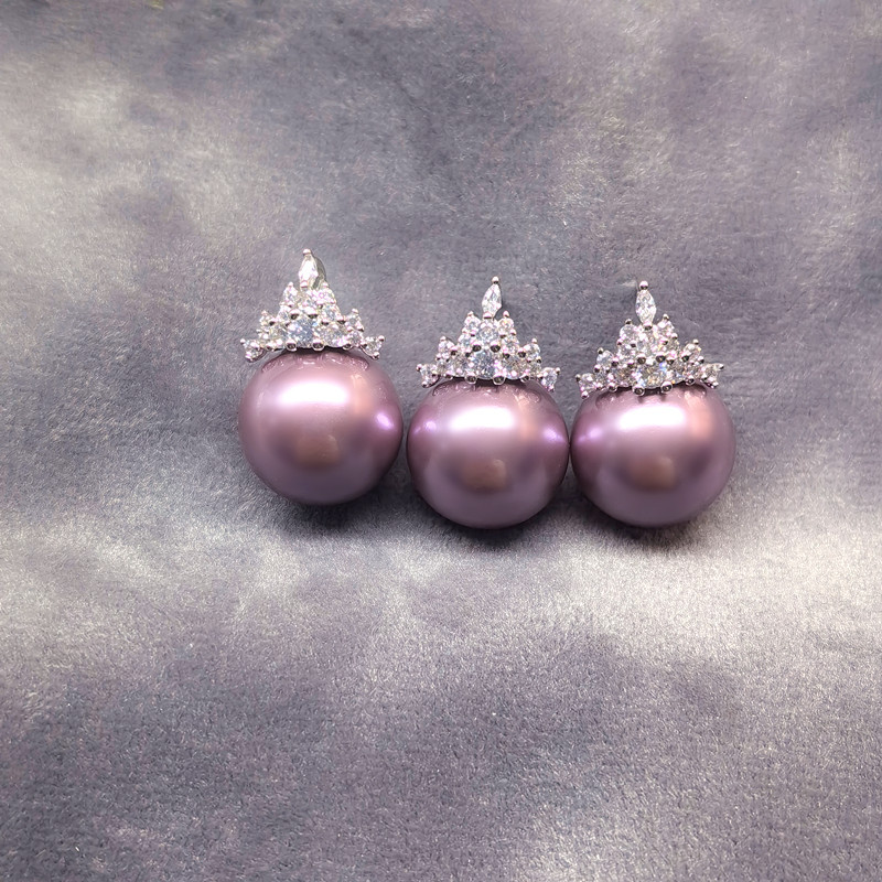 Accesorios románticos de reina de hielo en plata púrpura.