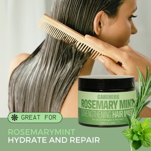 Masque Capillaire Fortifiant à la Menthe et au Romarin pour Cheveux Secs et Abîmés – Soin Revitalisant et Lissant en Profondeur - Product Image 3
