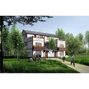 Light Steel Frame Villa <b>Prefab</b> <b>House</b> Chinese Style Rural Custom Design Total Project Solution Onsite Installation - Product Image 5
