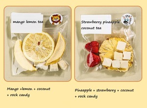 Label pribadi Premium irisan buah teh bunga stroberi Lemon semangat buah campuran beku buah kering Pelangsing teh kecantikan - Product Image 5
