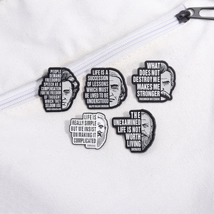 Groothandel Brief Inspirerend Zeggende Motiverende Zin Metal Celebrity Badges Broches Positieve Motivatie Emaille Reversspeldjes - Product Image 2
