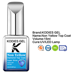 KODIES-Esmalte de <span class=keywords><strong>Uñas</strong></span> de Gel UV, Sellador de Acabado de Gel Súper Brillante, No Amarillo, Etiqueta Privada, Sin Tacto Adhesivo - Product Image 5