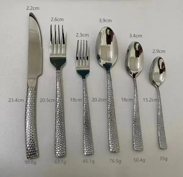 Set garpu sendok & pisau pernikahan mewah baja tahan karat pegangan Banging cahaya tebal logam kualitas tinggi