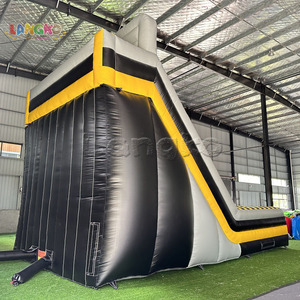 Pista de Obstáculos Inflable <span class=keywords><strong>Radical</strong></span> Run con Muro de Escalada, Amarillo y Negro, de Grado Comercial, Casa de Brinco Interactiva - Product Image 4