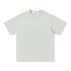 Personalizado cuello redondo Premium algodón en blanco de lujo de gran tamaño Boxy hombres de manga corta Camiseta lisa de talla grande camisetas de los hombres - Product Image 2
