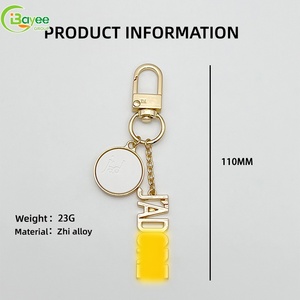Eco-friendly Plating Factory Custom Logo Zinc Alloy Pattern letters keychain for Promotional Gifts Ornaments Luggage Tags - Product Image 4