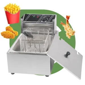 Restaurant Electric Deep Fryer Automatic Basket Lift Fried Chicken Equipment Guangdong Used for Sale