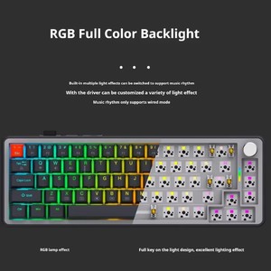 Teclado mecánico 65%, junta de 68 teclas, Anti-ghosting intercambiable en caliente, Mini RGB, Teclado mecánico para juegos con cable para ordenador - Product Image 5