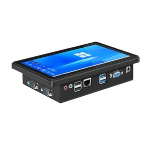 Disesuaikan 7 15.6 inci SSD industri semua dalam satu Pc Hmi Pc Ip6 Linux Panel sentuh Pc Mini dengan layar kapasitif tampilan komputer