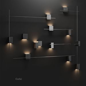 Applique murale longue et simple moderne, luminaire mural de fond pour salon, design, hôtel, <span class=keywords><strong>couloir</strong></span>, applique murale en forme de bande - Product Image 5