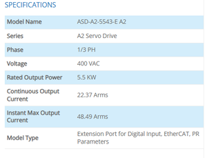 Contrôleur de puissance élevée ASD-A2-5543-E 5500W à boucle fermée pour l'automatisation industrielle intensivement utilisée - Product Image 6