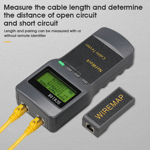Testeur de réseau LCD portable <span class=keywords><strong>SC8108</strong></span>, testeur de câble RJ45 Cat5e Cat6 UTP LAN et testeur de câble téléphonique RJ11 avec écran LCD - Product Image 3