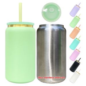 Latas de Cerveza de Metal Plateadas en Oro de 16 oz, Color Blanco/Negro/Crema, Latas de Acero Inoxidable para Sublimación y Grabado Láser, Disponibles en Almacén de EE. UU. - Product Image 4