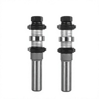 Fresa de arco de doble filo para carpintería, cortador de redondeo ajustable, fresa semicircular con rodamiento para recortar bordes y huecos