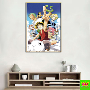 Peinture sur toile d'art anime moderne et simple, affiche de personnage d'anime japonais, art de dessin animé pour chambre de jeunes - Product Image 2