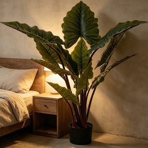 Venta al por Mayor <span class=keywords><strong>de</strong></span> Hojas Artificiales <span class=keywords><strong>de</strong></span> <span class=keywords><strong>Alocasia</strong></span> Taro, Planta <span class=keywords><strong>de</strong></span> Taro <span class=keywords><strong>de</strong></span> Plástico Verde, Bonsái, Decoración para Jardín, Pascua, Navidad, Hogar y Arreglos <span class=keywords><strong>de</strong></span> Boda - Product Image 5