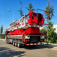 Plateforme de réparation de puits montée sur camion XJ650 à moteur diesel avec pompe et moteur pour le forage pétrolier